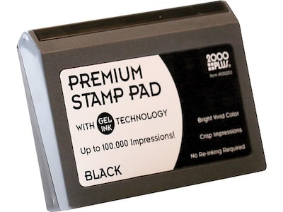 2000 Plus Stamp Pad, Black Ink (030253)