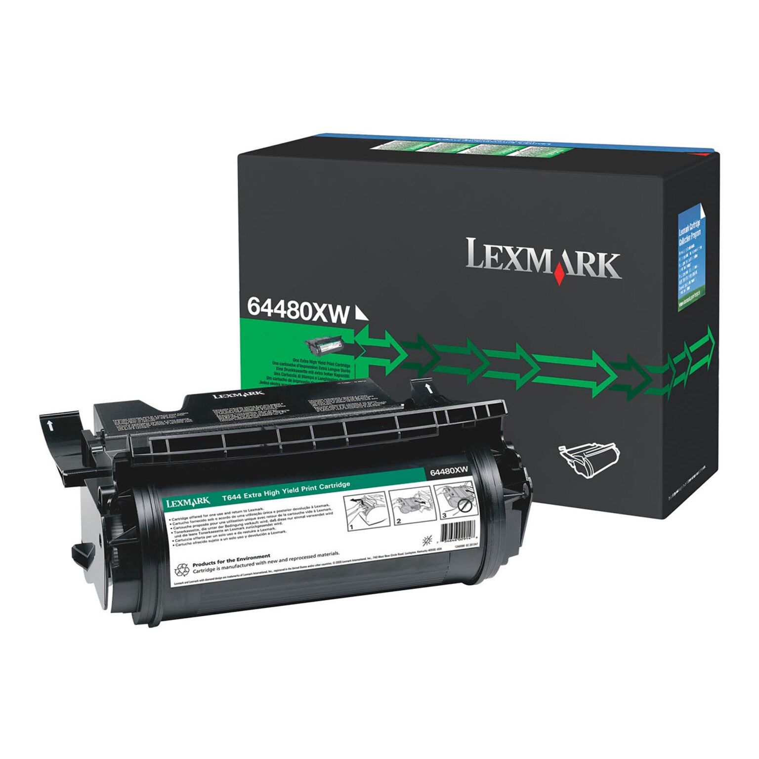 Lexmark Remanufactured Black Extra High Yield Toner Cartridge (64480XW)