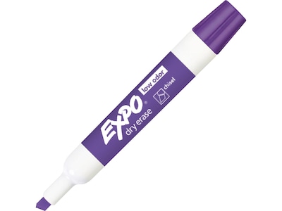 Expo Dry Erase Markers, Chisel Tip, Purple, 12/Pack (80008DZ)