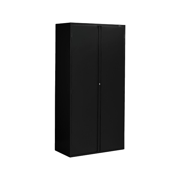 Global 9300 72 Steel Storage Cabinet with Four Shelves, Black (9336P-S72L-BLK)