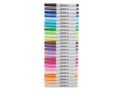 Sharpie Permanent Markers, Ultra Fine Tip, Assorted, 24/Pack (75847)