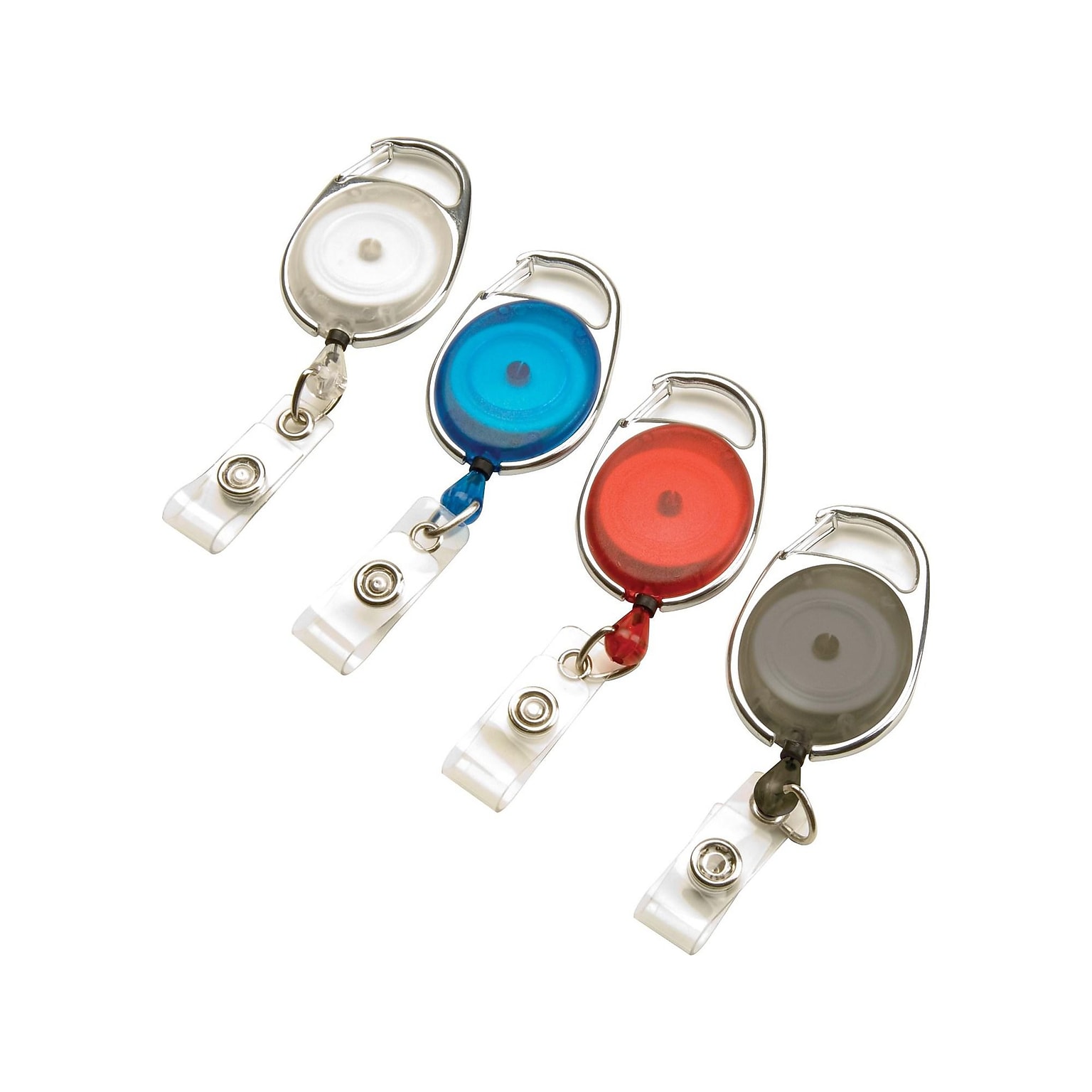 GBC BadgeMates Belt Clip Badge Reels, Assorted Colors, 4/Pack (3747498)