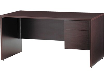 Global Genoa Series Single Pedestal Desk, Dark Espresso (TDG3060SPRDES)