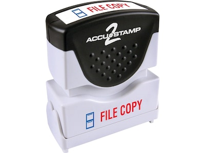 Accu-Stamp 2 Pre-Inked Stamp, FILE COPY, Blue and Red Inks (035524)