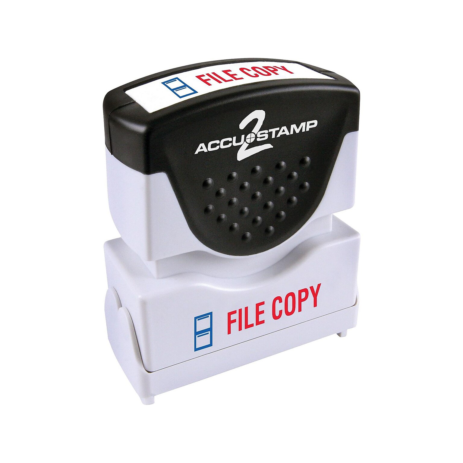 Accu-Stamp 2 Pre-Inked Stamp, FILE COPY, Blue and Red Inks (035524)