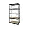 Iron Horse 3800 Rivet 5-Shelf Steel/Particle Board Unit, 36W, Black (17127)