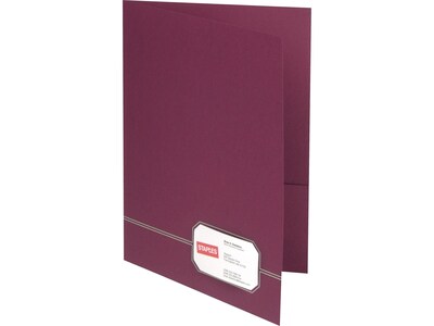 Oxford 2 Pockets Presentation Folder, Burgundy/Gold, 4/Pack (OXF 04165)