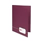 Oxford 2 Pockets Presentation Folder, Burgundy/Gold, 4/Pack (OXF 04165)