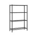 Whalen 4-Shelf Wire Unit, 48W, Black (WS184872-4B)