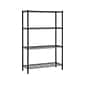 Whalen 4-Shelf Wire Unit, 48"W, Black (WS184872-4B)