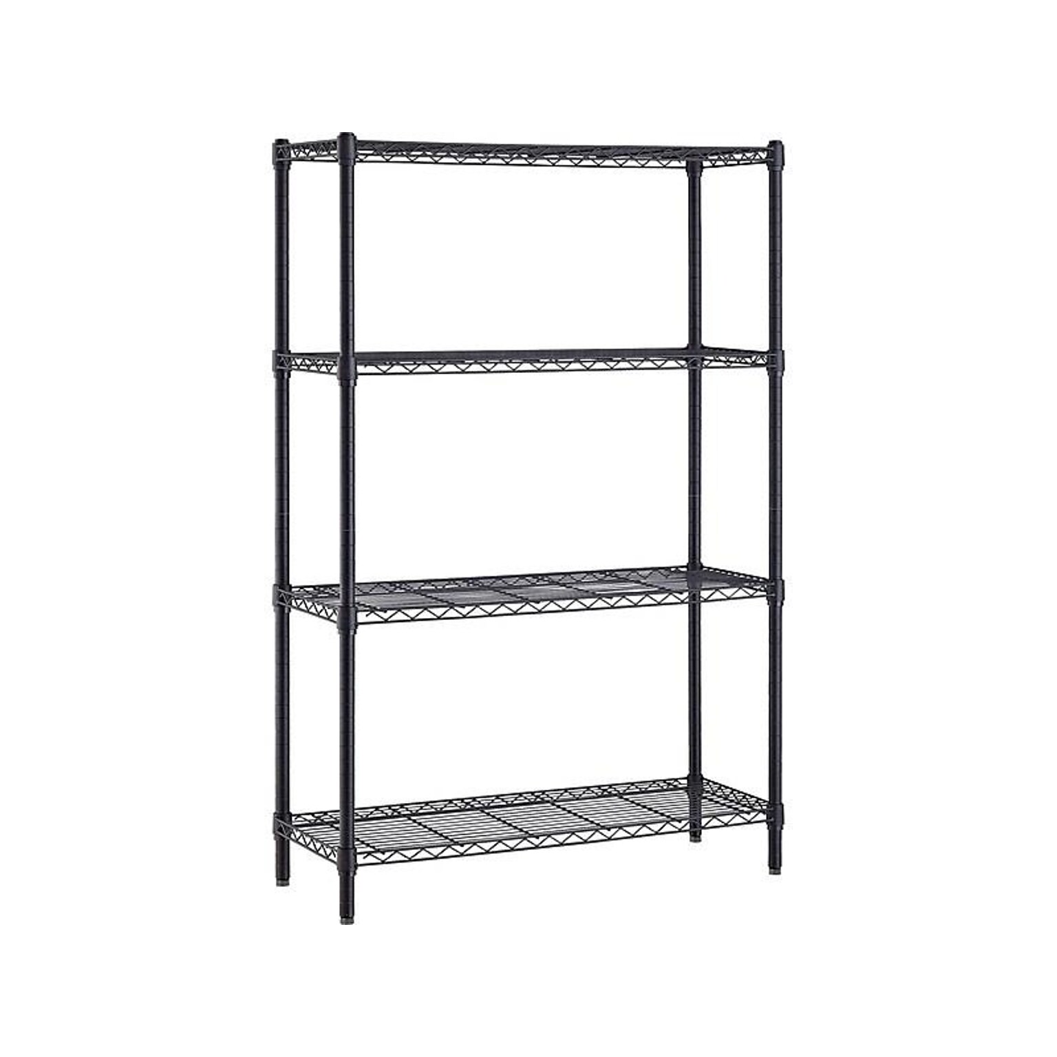 Whalen 4-Shelf Wire Unit, 36W, Black (WS143654-4B)