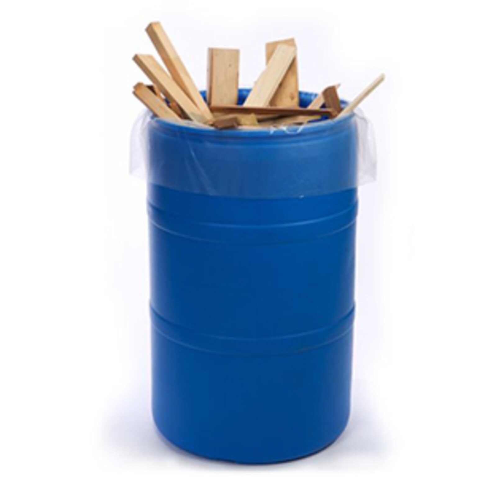 Laddawn 38 x 60 LDPE Drum Liners 2 Mil, Clear LD, 100/Case