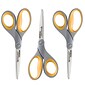 Westcott® Titanium Bonded® 8" Scissors, Pointed Tip, Gray/Yellow, 3/Box (17532)