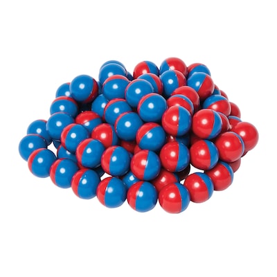 Dowling Magnets North/South Magnet Marbles (Red/Blue), Set of 100 (DO-736715)