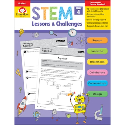 Evan-Moor STEM Lessons & Challenges, Grade 4, Pack of 2 (EMC9944BN)