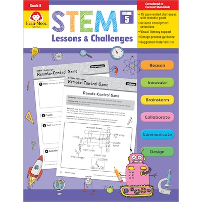 Evan-Moor STEM Lessons & Challenges, Grade 5, Pack of 2 (EMC9945BN)
