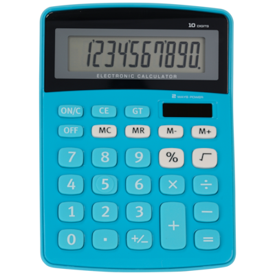 55744 10-Digit Display Calculator, Assorted Solid Colors (KC-502-10)