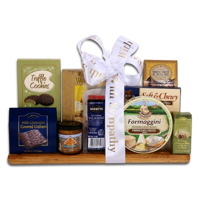 Alder Creek Gift Baskets Sympathy Gourmet Cutting Board Gift (FG07185)