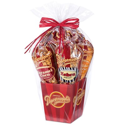 Popcornopolis Gourmet 5 Cone Gift Basket (DS1368)