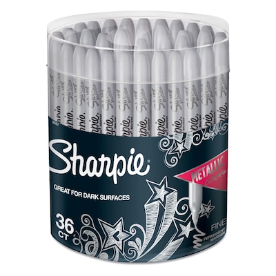 Sharpie Pink Ribbon Permanent Markers, Fine Tip, Black, 36/Pack