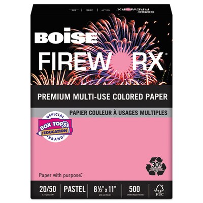 Fireworx Color Copy/Laser Paper, Cherry Charge, 20lb, Letter, 500 Sheets, 1/Ream