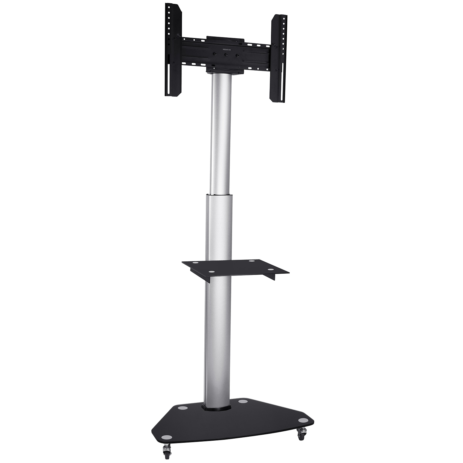 Mount-It! Metal Pedestal TV Stand, Screens up to 70, Black (MI-1875)