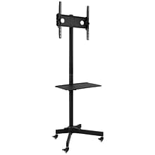 Mount-It! Metal Pedestal TV Stand, Screens up to 55, Black (MI-1876)