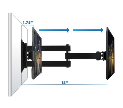 Mount-It! Full Motion Flat Screen TV Wall Mount Bracket for 17" to 47" VESA Mount TVs (MI-2042L)