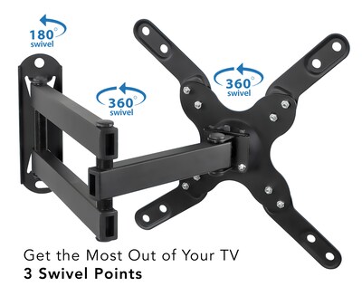 Mount-It! Full Motion Flat Screen TV Wall Mount Bracket for 17" to 47" VESA Mount TVs (MI-2042L)