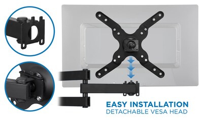 Mount-It! Full Motion Flat Screen TV Wall Mount Bracket for 17" to 47" VESA Mount TVs (MI-2042L)