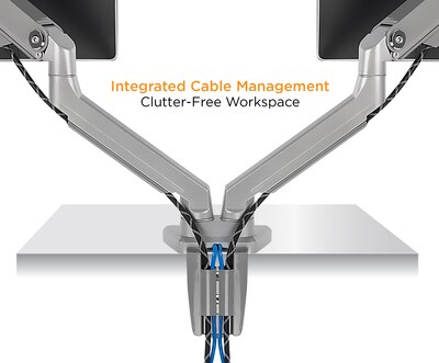 Mount-It! Dual Monitor Mount Arm with 2 USB Ports (MI-2762)