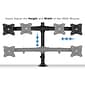 Mount-It! Dual Monitor Desk Mount for 13" to 27" Monitors, Black (MI-2772)