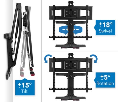 Mount-It! Vertical Pull Down TV Wall Mount for 40-70" Displays (MI-361)