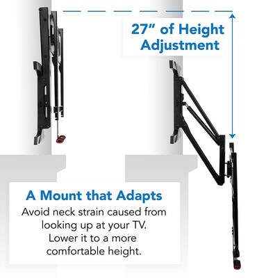 Mount-It! Vertical Pull Down TV Wall Mount for 40-70" Displays (MI-361)