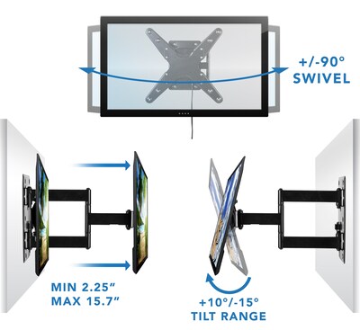 Mount-It! Lockable RV TV Mount for 28-55" Displays (MI-430)