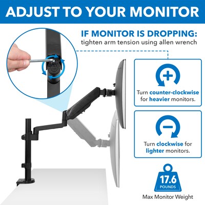 Mount-It! Monitor Arm Desk Mount for 19"-32" Screens (MI-4761)