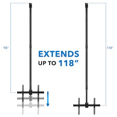 Mount-It! Extra Long Ceiling TV Mount Bracket for 32-70" Dispalys (MI-509XL)