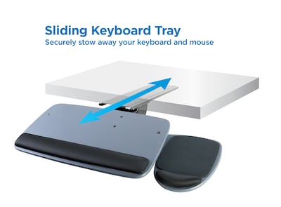 Mount-It! Under Desk Keyboard Tray with Mouse Platform (MI-7137)