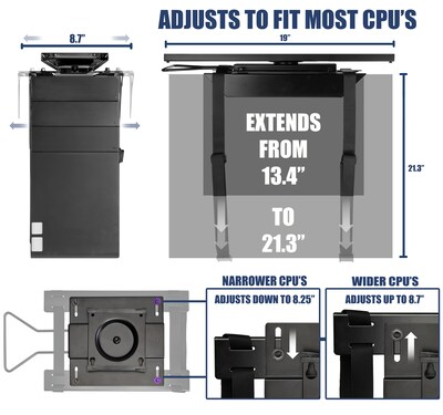Mount-It! Under Desk CPU Strap Mount (MI-7154)