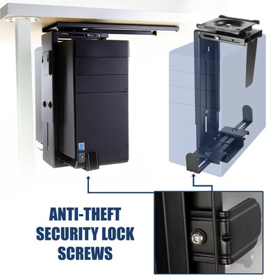 Mount-It! Anti-Theft Under Desk CPU Mount (MI-7156)