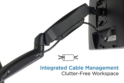 Mount-It! Dual Arm Monitor Wall Mount for 19" to 27" Displays, Black (MI-766)