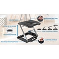 Mount-It! Adjustable Footrest with Massaging Rollers, Black (MI-7808)