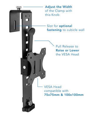 Mount-It! Cubicle Monitor Mount for 17"-32" Displays (MI-785)