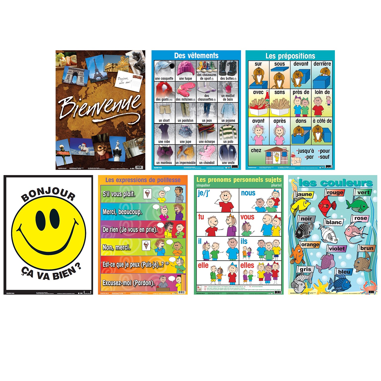 Poster Pals French Essential Classroom Posters Set II (PSZPS57)