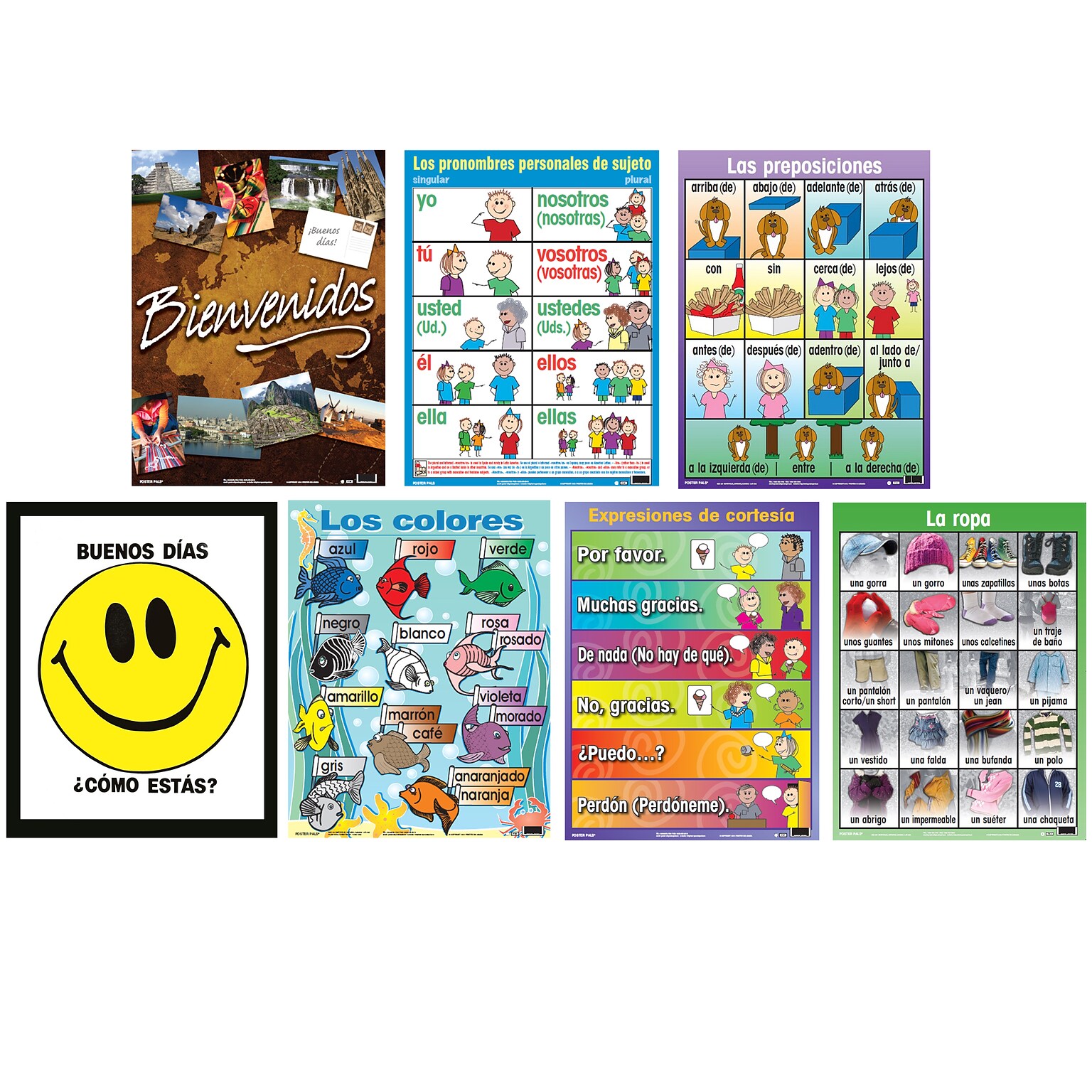 Poster Pals Spanish Essential Classroom Posters Set II (PSZPS38)