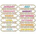 Ashley Productions Magnetic Die-Cut Timesavers & Labels, Confetti Months of the Year, 5 Packs, 12 Pe