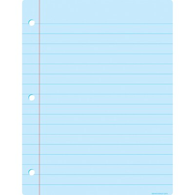 Ashley Productions Smart Poly™ Big Light Blue Notebook Paper Chart, Dry-Erase Surface, 17 x 22, Pa