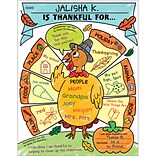 Scholastic Personal Poster Set: I Am Thankful! For Grades K-2, 30 Per Pack, 2 Packs (SC-831434BN)
