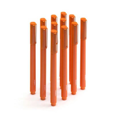 Poppin Orange Signature Ballpoint Pen, Black Ink, Set of 100 (104604)