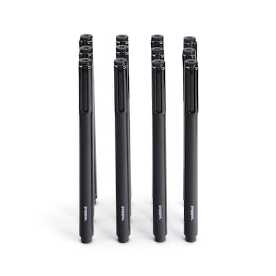 Poppin Black Signature Ballpoint Pen, Black Ink, Set of 100 (104600)